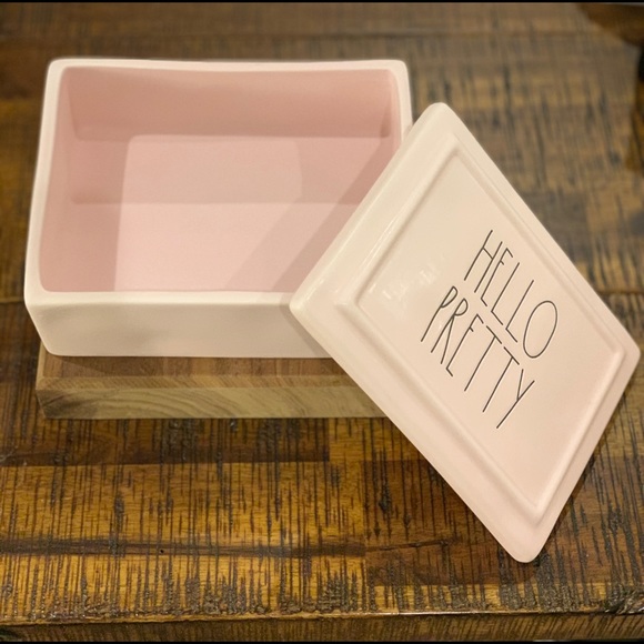 RAE DUNN “hello pretty” ceramic organizer - Picture 2 of 2
